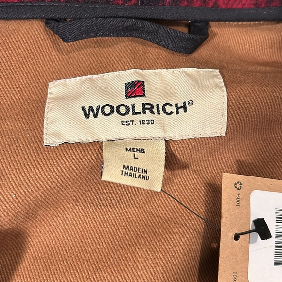 NWT WOOLRICH red black plaid jacket mens - Picture 7 of 10